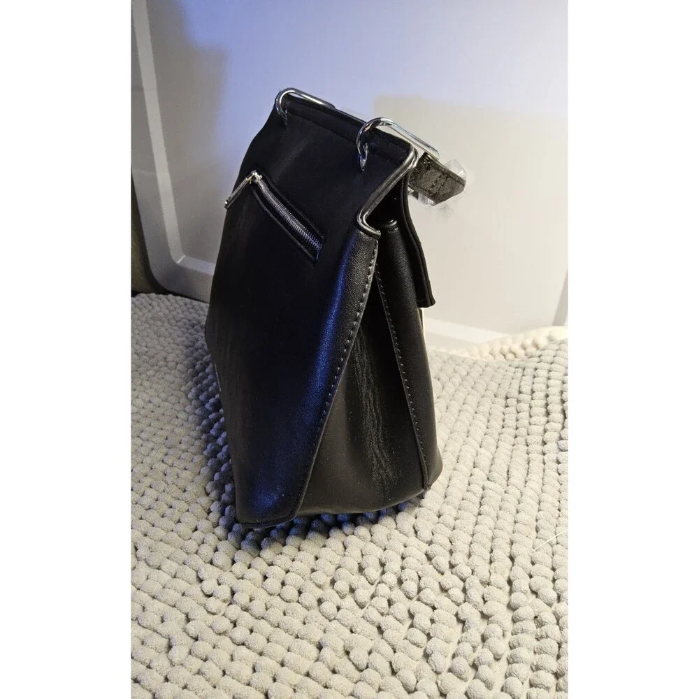 New Christian Lacroix Black Crossbody Sable Prism Python Satchel MSRP $98